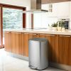 13-Gallon Modern Stainless Steel Kitchen Trash Can with Foot Step Pedal Design