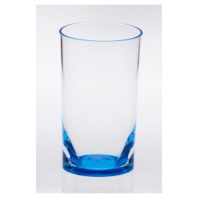 Oval Halo Acrylic Glasses Drinking Set of 4 Hi Ball (15oz), Plastic Drinking Glasses, BPA Free Cocktail Glasses, Drinkware Set, Plastic Water Tumblers