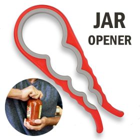 Jar Opener Rubber 4 In 1 Quick Lid Bottle Cap Grip Twister Remover Kitchen Tool (Option: Jar Opener)