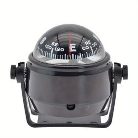 1pc Multifunctional Compass For Vehicles And Ships; Portable Nautical Compass; Marine Compass; Marine Supplies (Color: black)